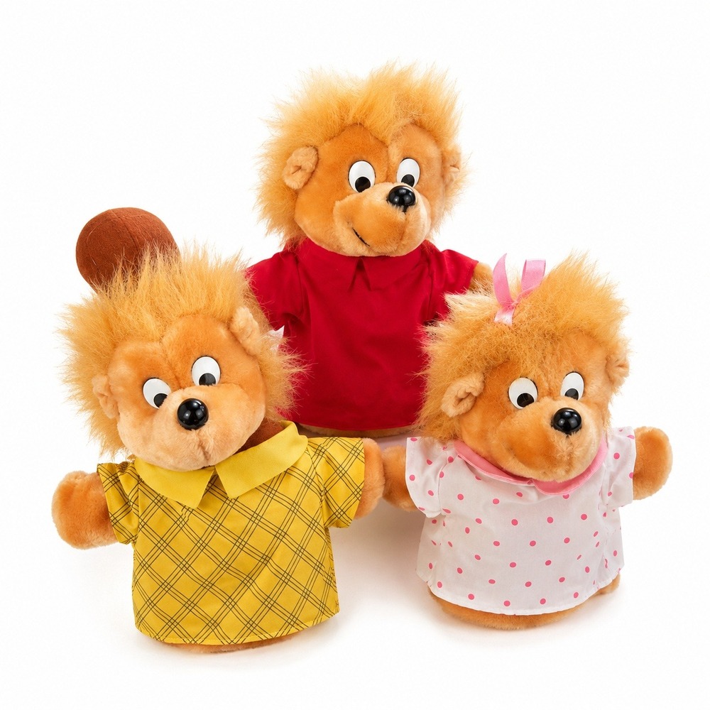 Applause Berenstain Bears Hand Puppets Papa Brother Sister Bear Kids Vintage